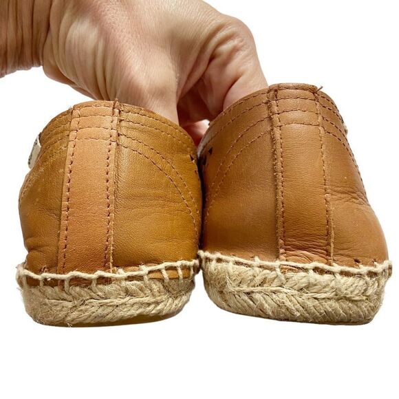 Soludos Perforated Leather Espadrille Flat Smoking Loafers size 9 - Picture 5 of 9